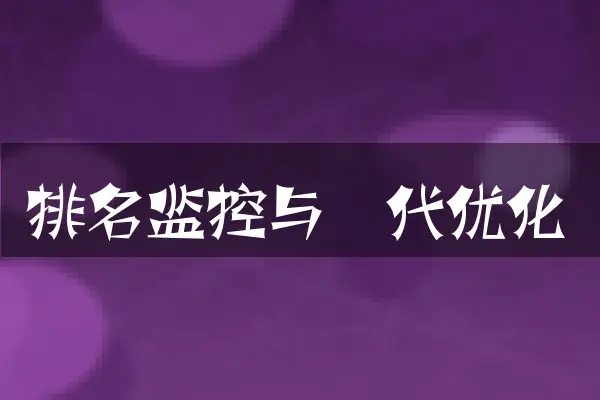 排名监控与迭代优化